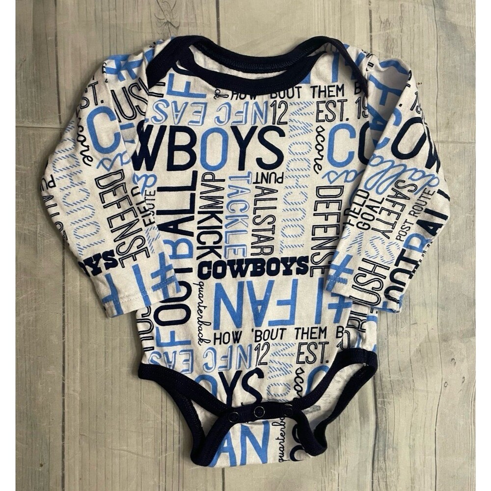 NFL Dallas Cowboys Football Baby Onesie Bodysuit Clothes Outfit, Size 3 months
